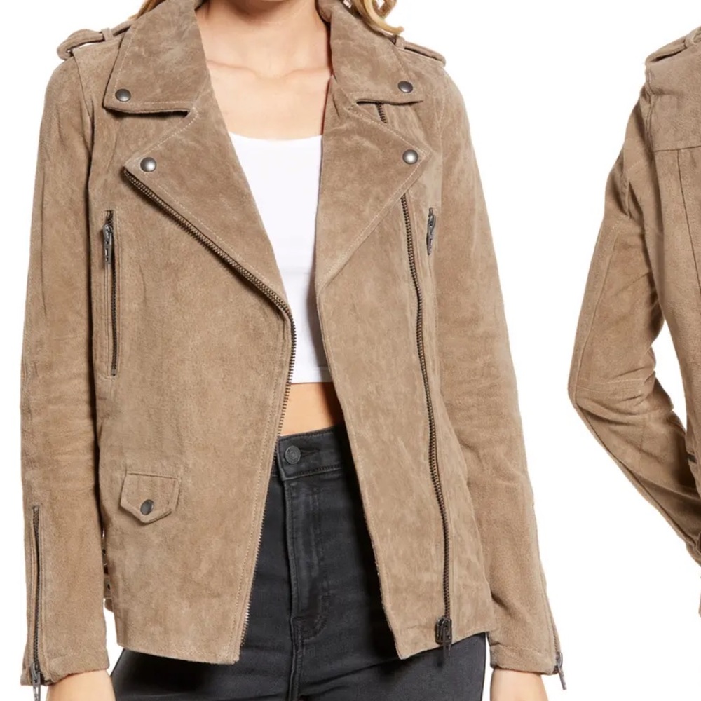BlankNYC Faux suede Moto jacket